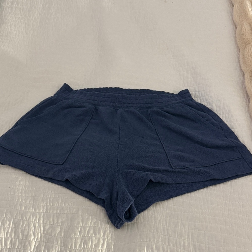 American Eagle Outfitters High Waist Shorts - Navy Blue
